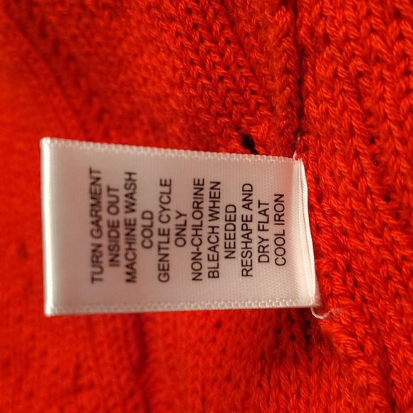 Hazel Moon Round Neck Sz XL Short Sleeves Red Cardigan Floral Embroidery B31 X P - Picture 14 of 14